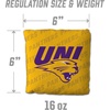 image:imageYouTheFan OfficiallyLicensed NCAA Set of 4 Cornhole Bags  All Weather Regulation 6 x 6 Size  16oz Weight  Designed in USANorthern Iowa Panthers  Yellow