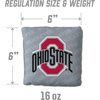 image:imageYouTheFan OfficiallyLicensed NCAA Set of 4 Cornhole Bags  All Weather Regulation 6 x 6 Size  16oz Weight  Designed in USAOhio State Buckeyes  Grey
