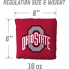 image:imageYouTheFan OfficiallyLicensed NCAA Set of 4 Cornhole Bags  All Weather Regulation 6 x 6 Size  16oz Weight  Designed in USAOhio State Buckeyes  Red