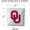 image:imageYouTheFan OfficiallyLicensed NCAA Set of 4 Cornhole Bags  All Weather Regulation 6 x 6 Size  16oz Weight  Designed in USAOklahoma Sooners  White