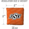 image:imageYouTheFan OfficiallyLicensed NCAA Set of 4 Cornhole Bags  All Weather Regulation 6 x 6 Size  16oz Weight  Designed in USAOklahoma State Cowboys  Orange