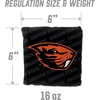 image:imageYouTheFan OfficiallyLicensed NCAA Set of 4 Cornhole Bags  All Weather Regulation 6 x 6 Size  16oz Weight  Designed in USAOregon State Beavers  Black