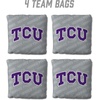 image:imageYouTheFan OfficiallyLicensed NCAA Set of 4 Cornhole Bags  All Weather Regulation 6 x 6 Size  16oz Weight  Designed in USATCU Horned Frogs  Grey