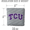 image:imageYouTheFan OfficiallyLicensed NCAA Set of 4 Cornhole Bags  All Weather Regulation 6 x 6 Size  16oz Weight  Designed in USATCU Horned Frogs  Grey