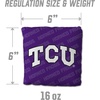 image:imageYouTheFan OfficiallyLicensed NCAA Set of 4 Cornhole Bags  All Weather Regulation 6 x 6 Size  16oz Weight  Designed in USATCU Horned Frogs  Purple