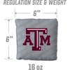 image:imageYouTheFan OfficiallyLicensed NCAA Set of 4 Cornhole Bags  All Weather Regulation 6 x 6 Size  16oz Weight  Designed in USATexas AM Aggies  Grey