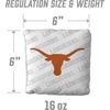 image:imageYouTheFan OfficiallyLicensed NCAA Set of 4 Cornhole Bags  All Weather Regulation 6 x 6 Size  16oz Weight  Designed in USATexas Longhorns  White