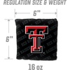 image:imageYouTheFan OfficiallyLicensed NCAA Set of 4 Cornhole Bags  All Weather Regulation 6 x 6 Size  16oz Weight  Designed in USATexas Tech Red Raiders  Black