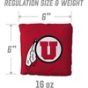 image:imageYouTheFan OfficiallyLicensed NCAA Set of 4 Cornhole Bags  All Weather Regulation 6 x 6 Size  16oz Weight  Designed in USAUtah Utes  Red