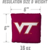 image:imageYouTheFan OfficiallyLicensed NCAA Set of 4 Cornhole Bags  All Weather Regulation 6 x 6 Size  16oz Weight  Designed in USAVirginia Tech Hokies  Maroon