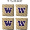 image:imageYouTheFan OfficiallyLicensed NCAA Set of 4 Cornhole Bags  All Weather Regulation 6 x 6 Size  16oz Weight  Designed in USAWashington Huskies  Gold