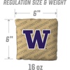 image:imageYouTheFan OfficiallyLicensed NCAA Set of 4 Cornhole Bags  All Weather Regulation 6 x 6 Size  16oz Weight  Designed in USAWashington Huskies  Gold