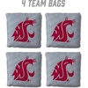 image:imageYouTheFan OfficiallyLicensed NCAA Set of 4 Cornhole Bags  All Weather Regulation 6 x 6 Size  16oz Weight  Designed in USAWashington State Cougars  Grey