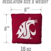 image:imageYouTheFan OfficiallyLicensed NCAA Set of 4 Cornhole Bags  All Weather Regulation 6 x 6 Size  16oz Weight  Designed in USAWashington State Cougars  Red