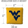 image:imageYouTheFan OfficiallyLicensed NCAA Set of 4 Cornhole Bags  All Weather Regulation 6 x 6 Size  16oz Weight  Designed in USAWest Virginia Mountaineers  Yellow