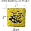 image:imageYouTheFan OfficiallyLicensed NCAA Set of 4 Cornhole Bags  All Weather Regulation 6 x 6 Size  16oz Weight  Designed in USAWichita State Shockers  Yellow