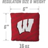 image:imageYouTheFan OfficiallyLicensed NCAA Set of 4 Cornhole Bags  All Weather Regulation 6 x 6 Size  16oz Weight  Designed in USAWisconsin Badgers  Red
