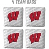 image:imageYouTheFan OfficiallyLicensed NCAA Set of 4 Cornhole Bags  All Weather Regulation 6 x 6 Size  16oz Weight  Designed in USAWisconsin Badgers  White