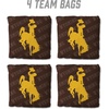image:imageYouTheFan OfficiallyLicensed NCAA Set of 4 Cornhole Bags  All Weather Regulation 6 x 6 Size  16oz Weight  Designed in USAWyoming Cowboys  Brown