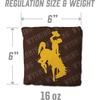 image:imageYouTheFan OfficiallyLicensed NCAA Set of 4 Cornhole Bags  All Weather Regulation 6 x 6 Size  16oz Weight  Designed in USAWyoming Cowboys  Brown