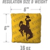 image:imageYouTheFan OfficiallyLicensed NCAA Set of 4 Cornhole Bags  All Weather Regulation 6 x 6 Size  16oz Weight  Designed in USAWyoming Cowboys  Yellow