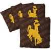 image:imageYouTheFan OfficiallyLicensed NCAA Set of 4 Cornhole Bags  All Weather Regulation 6 x 6 Size  16oz Weight  Designed in USAWyoming Cowboys  Brown