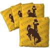 image:imageYouTheFan OfficiallyLicensed NCAA Set of 4 Cornhole Bags  All Weather Regulation 6 x 6 Size  16oz Weight  Designed in USAWyoming Cowboys  Yellow