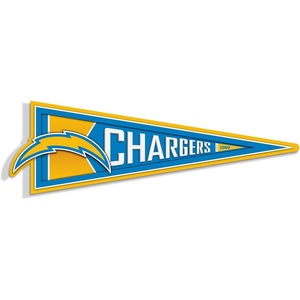 image:imageYouTheFan NFL 3D Wall Pennant precisioncrafted unique shape made of multiple layers readytohang officially licensed and stylish addition for ultimate team fanLos Angeles Chargers