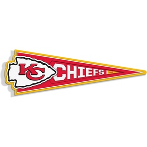 image:imageYouTheFan NFL 3D Wall Pennant precisioncrafted unique shape made of multiple layers readytohang officially licensed and stylish addition for ultimate team fanKansas City Chiefs