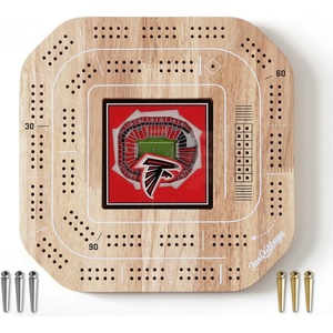 image:imageYouTheFan NFL Licensed Fan Cribbage Wood Board GameAtlanta Falcons