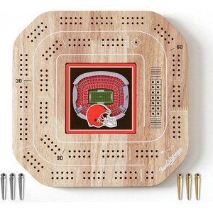 image:imageYouTheFan NFL Licensed Fan Cribbage Wood Board GameCleveland Browns