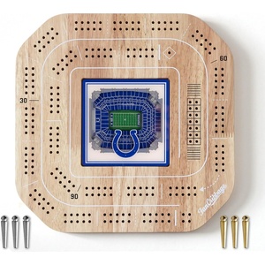 image:imageYouTheFan NFL Licensed Fan Cribbage Wood Board GameIndianapolis Colts