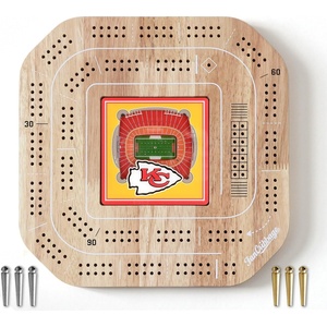 image:imageYouTheFan NFL Licensed Fan Cribbage Wood Board GameKansas City Chiefs