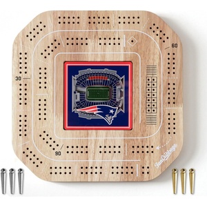 image:imageYouTheFan NFL Licensed Fan Cribbage Wood Board GameNew England Patriots