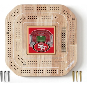 image:imageYouTheFan NFL Licensed Fan Cribbage Wood Board GameSan Francisco 49ers