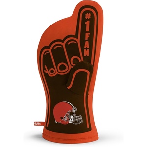 image:imageYouTheFan NFL OfficiallyLicensed Oven Mitt  Heat Resistant 100 Cotton Patented Design Great for Indoors or Outdoors on the Grill  Official Team Colors and LogoCleveland Browns