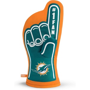 image:imageYouTheFan NFL OfficiallyLicensed Oven Mitt  Heat Resistant 100 Cotton Patented Design Great for Indoors or Outdoors on the Grill  Official Team Colors and LogoMiami Dolphins