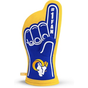 image:imageYouTheFan NFL OfficiallyLicensed Oven Mitt  Heat Resistant 100 Cotton Patented Design Great for Indoors or Outdoors on the Grill  Official Team Colors and LogoLos Angeles Rams