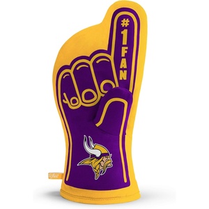 image:imageYouTheFan NFL OfficiallyLicensed Oven Mitt  Heat Resistant 100 Cotton Patented Design Great for Indoors or Outdoors on the Grill  Official Team Colors and LogoMinnesota Vikings