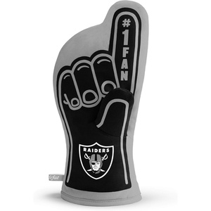 image:imageYouTheFan NFL OfficiallyLicensed Oven Mitt  Heat Resistant 100 Cotton Patented Design Great for Indoors or Outdoors on the Grill  Official Team Colors and LogoLas Vegas Raiders