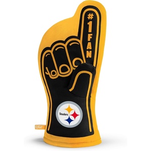 image:imageYouTheFan NFL OfficiallyLicensed Oven Mitt  Heat Resistant 100 Cotton Patented Design Great for Indoors or Outdoors on the Grill  Official Team Colors and LogoPittsburgh Steelers