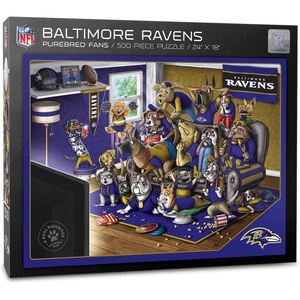 image:imageYouTheFan NFL Purebred Fans 500pc Puzzle  A Real NailbiterBaltimore Ravens