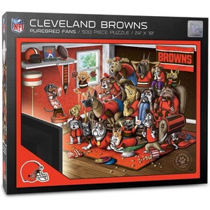 image:imageYouTheFan NFL Purebred Fans 500pc Puzzle  A Real NailbiterCleveland Browns