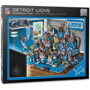 image:imageYouTheFan NFL Purebred Fans 500pc Puzzle  A Real NailbiterDetroit Lions