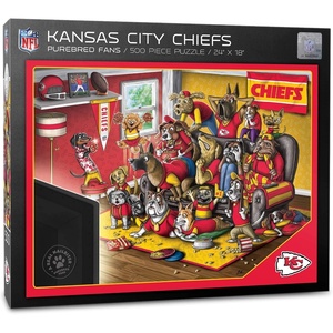 image:imageYouTheFan NFL Purebred Fans 500pc Puzzle  A Real NailbiterKansas City Chiefs