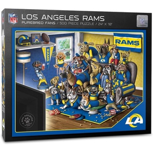 image:imageYouTheFan NFL Purebred Fans 500pc Puzzle  A Real NailbiterLos Angeles Rams