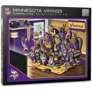 image:imageYouTheFan NFL Purebred Fans 500pc Puzzle  A Real NailbiterMinnesota Vikings