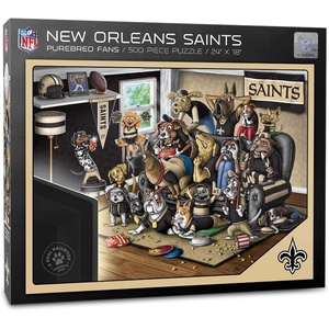 image:imageYouTheFan NFL Purebred Fans 500pc Puzzle  A Real NailbiterNew Orleans Saints