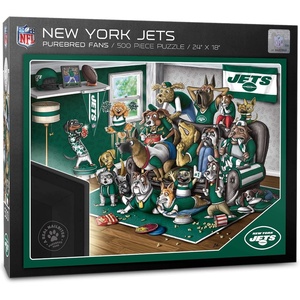 image:imageYouTheFan NFL Purebred Fans 500pc Puzzle  A Real NailbiterNew York Jets