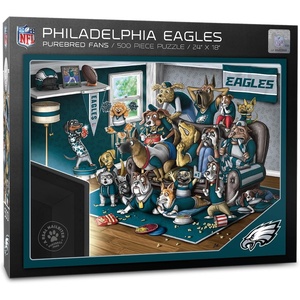 image:imageYouTheFan NFL Purebred Fans 500pc Puzzle  A Real NailbiterPhiladelphia Eagles